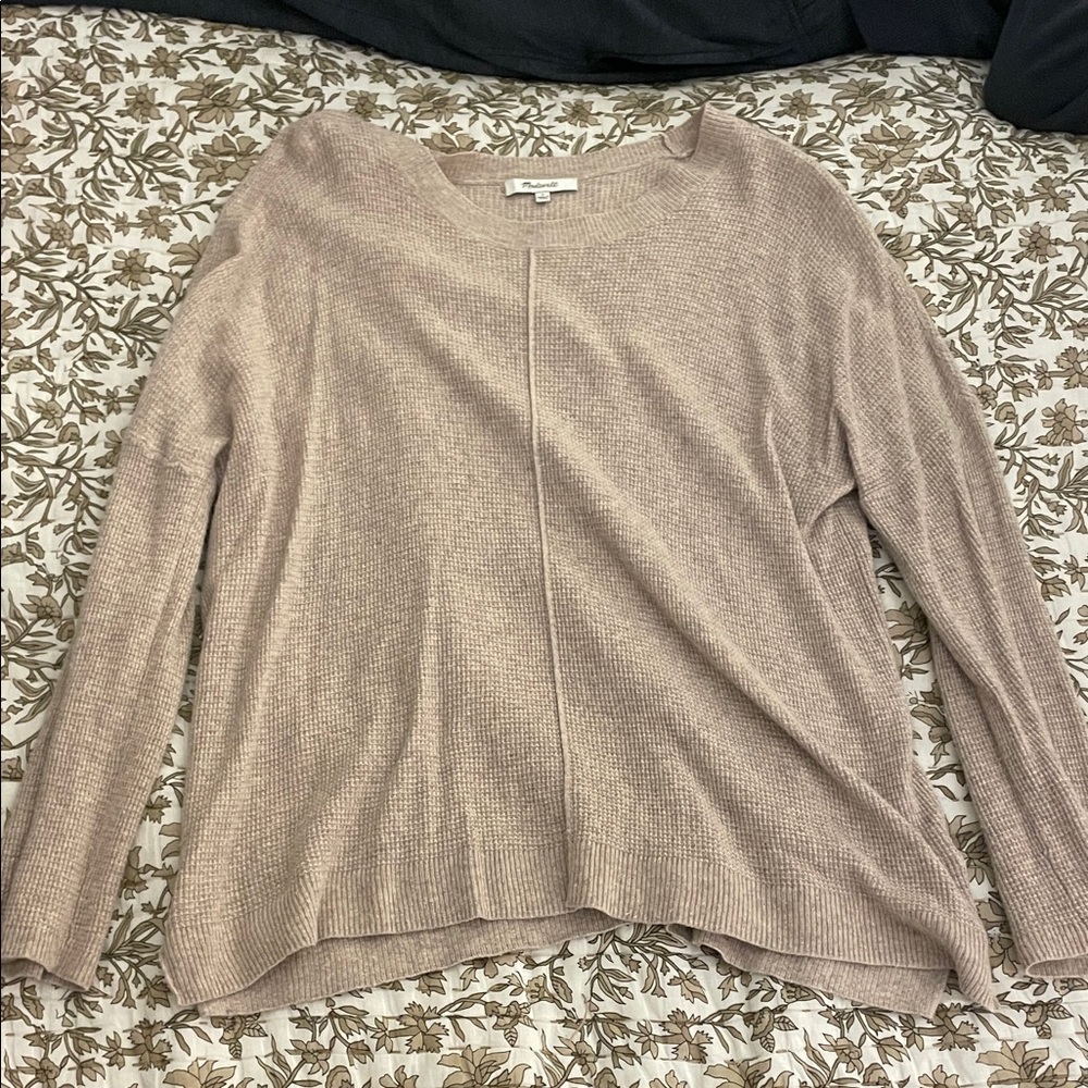 Madewell Women's Beige Crew Neck Sweater